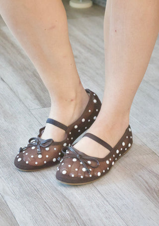 Carly Sheer Pearl Ballet Flat - Chocolate