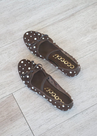 Carly Sheer Pearl Ballet Flat - Chocolate