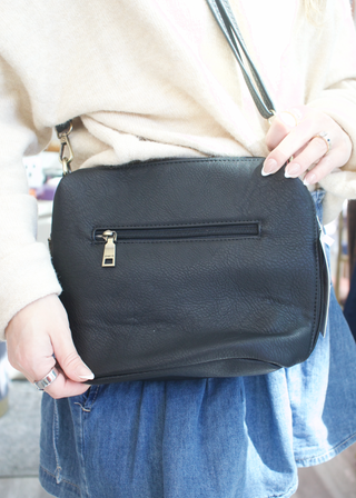 Dylan Tassel Crossbody - Black