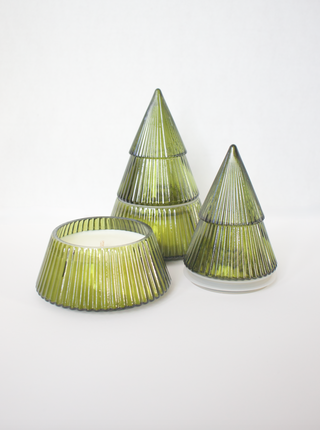 Glass Tree Candle - Fraser Fir