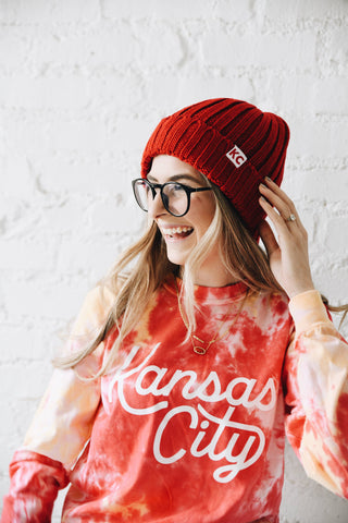 KC Knitted Beanie - Red