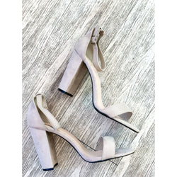 Cashmere Block Heels - Taupe